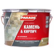 Лак для камня акрил на раств L40 PARADE 0.75л