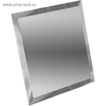 Квадратная зеркальная серебрянная 150*150