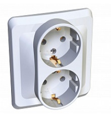 Розетка 2СП с/з б/ш 16А IP20 белый Этюд Schneider Electric