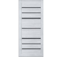 Дверь Ника-12 Альпийская ель ПВХ стекло черное