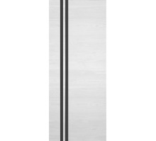 Дверь Т-2 Эшвайт Астана  черное стекло