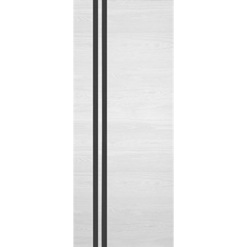 Купить двери недорого межкомнатные и входные по низким ценам в Сарапуле Ижевск Фейерверк красокДДверь Т-2 Эшвайт Астана  черное стекло