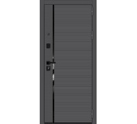 Дверь мет Optim Z-3 10см Графит/Белый/Букле графит 
