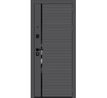 Дверь мет Optim Z-3 10см Графит/Белый/Букле графит 