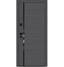 Дверь мет Optim Z-3 10см Графит/Белый/Букле графит 