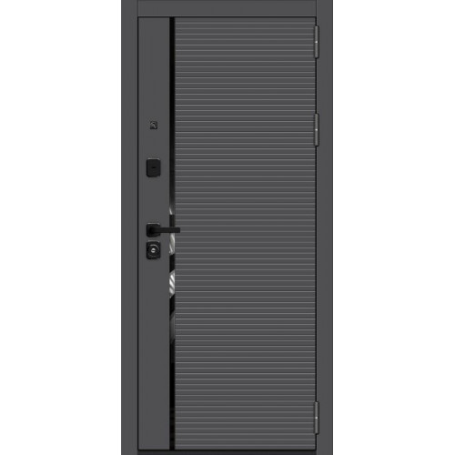Дверь мет Optim Z-3 10см Графит/Белый/Букле графит