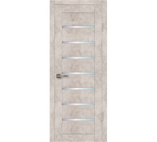Дверь Ситилайн 017 Бетон серый стекло сатин ПВХ