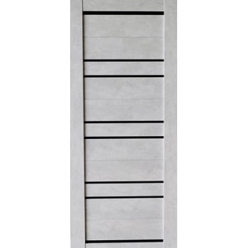 Купить двери недорого межкомнатные и входные по низким ценам в Сарапуле Ижевск Фейерверк красокДверь Ника-13 Бетон снежный  стекло черное