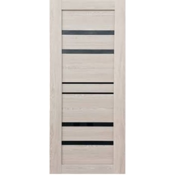 Купить двери недорого межкомнатные и входные по низким ценам в Сарапуле Ижевск Фейерверк красокДверь Ника-15 Эшвайт ПВХ стекло черное