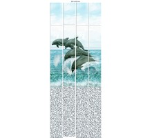 Панель 8мм Океан Дельфины 2,7*0,25м UNIQUE комплект 4шт