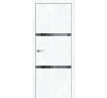 Дверь ДП ЭКО Браво-2.55 Snow Art / Mirox Grey