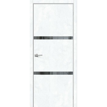 Купить двери недорого межкомнатные и входные по низким ценам в Сарапуле Ижевск Фейерверк красокДверь ДП ЭКО Браво-2.55 Snow Art / Mirox Grey
