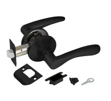 Ручка защелка 6010 BL-P (без фик) черный