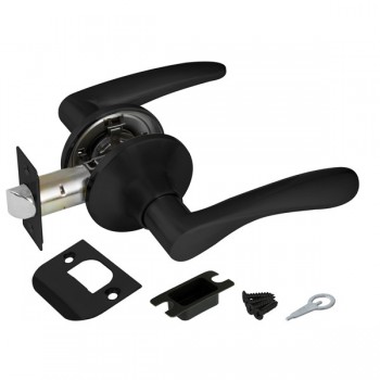 Сарапул Ижевск Ручка защелка 6010 BL-P (без фик) черный напольные покрытия купить цена пороги ламинат линолеум виниловая плитка недорого каталог в наличии сайт ассортимент размеры