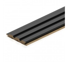 Реечная панель МДФ Stella Beats De Luxe Black Lead 2700*119*16