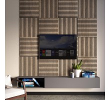 Панель Акустическая МДФ STELLA Дуб Сонома 600*600*9