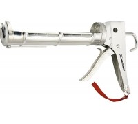 Пистолет для герметика 310мл "полуоткрытый" хромир., зубчат. шток Matrix