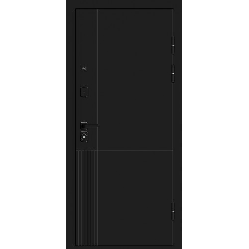 Дверь мет Optim Z-2 9см Нео Зеркало Белый/Муар черный