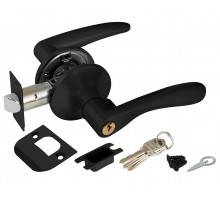 Ручка защелка 6010 BL-E (кл./фик) черный