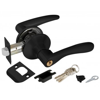 Сарапул Ижевск Ручка защелка 6010 BL-E (кл./фик) черный напольные покрытия купить цена пороги ламинат линолеум виниловая плитка недорого каталог в наличии сайт ассортимент размеры