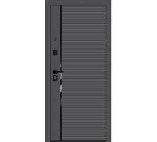 Дверь мет Optim Z-3 10см Графит/Белый/Букле графит 