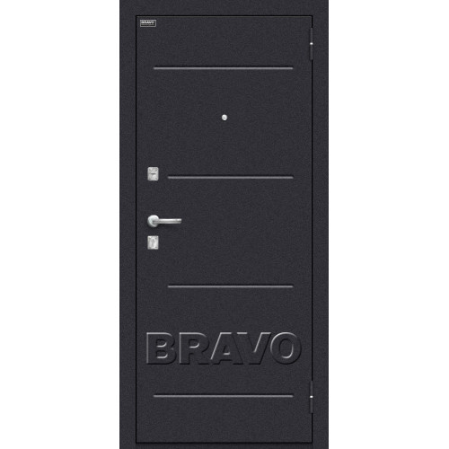 Дверь мет Кобра BlackWood 205*88,96 пр., лев. Лунный камень