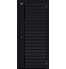 Дверь мет Bravo R-2 Борн 117/М22 Wenge Ver BL/Букле черное 