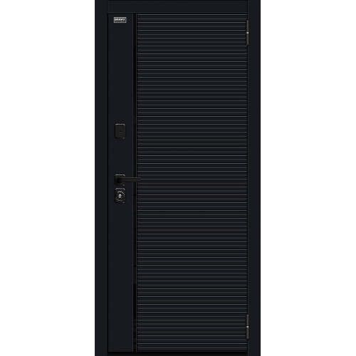 Дверь мет Bravo R-2 Борн 117/М22 Wenge Ver BL/Букле черное