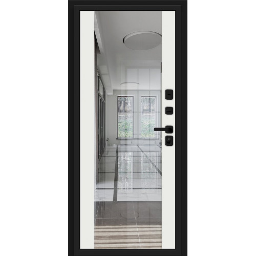 Дверь мет Bravo N-3 Матрикс-3 Total Black/Off-white