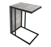 Столик приставной LAKSI УНО черный матовый/цемент