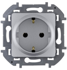 Розетка 2К+З 16А 250В алюминий Legrand INSPIRIA