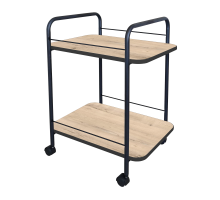 Столик сервировочный LAKSI черный/дуб ирландский