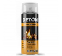 Краска аэроз. термостойкая серебристая DETON