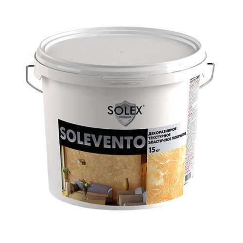 Декоративное эластичное покрытие Solevento 15кг SOLEX