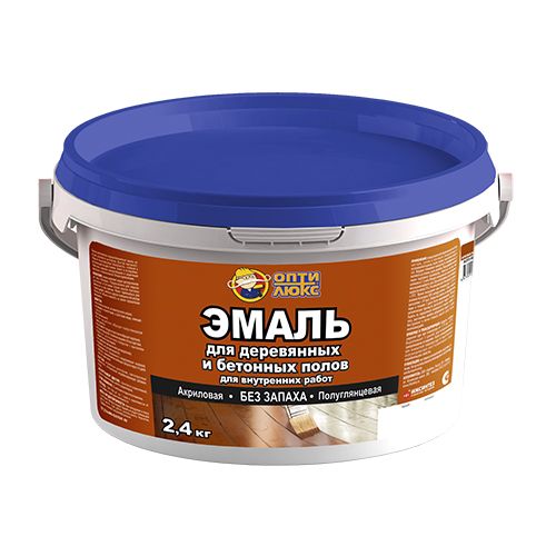 Эмаль акриловая для пола серый лен 0,9кг Оптилюкс