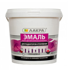 Эмаль для радиаторов белая глянц 0,9кг Лакра