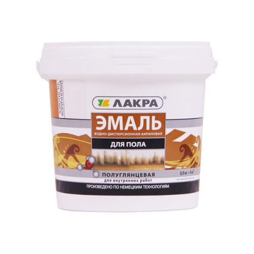 Эмаль акриловая для пола Золотисто-коричн. 0,9кг Лакра