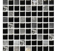 Мозаика черная, платина 15мм*15мм