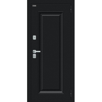 Купить двери недорого межкомнатные и входные по низким ценам в Сарапуле Ижевск Фейерверк красокДверь мет Bravo Т-2 Флэш МФ/BChrome Capp.Melinga/Букле черное 205*86