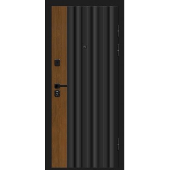 Купить двери недорого межкомнатные и входные по низким ценам в Сарапуле Ижевск Фейерверк красокДверь мет Optim Z-2 9см Вертикаль Белый/Муар черный-Грецкий Орех 