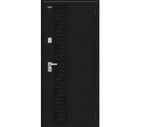 Дверь мет Bravo Thermo-2 Флеш Декор-2 Capp Ver/Букле черное 205*96 Правая