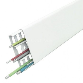 Наличник с кабель-каналом 70мм 2,2м Белый 001 Деконика