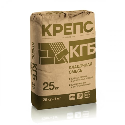 Клей для ячеистых блоков Крепс КГБ 25кг