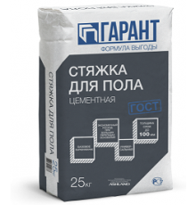 Стяжка цементная для пола ГАРАНТ 25кг Гипсополимер