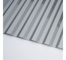 Монолитный поликарбонат серый 1050*2000*0,8мм трапеция