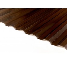 Монолитный поликарбонат коричневый 1050*2000*1,3мм трапеция