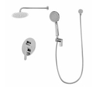 Душевая система Accoona со смесителем и тропическим душем латунь