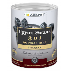 Грунт-эмаль 3в1 зеленый мох 0,8кг Лакра