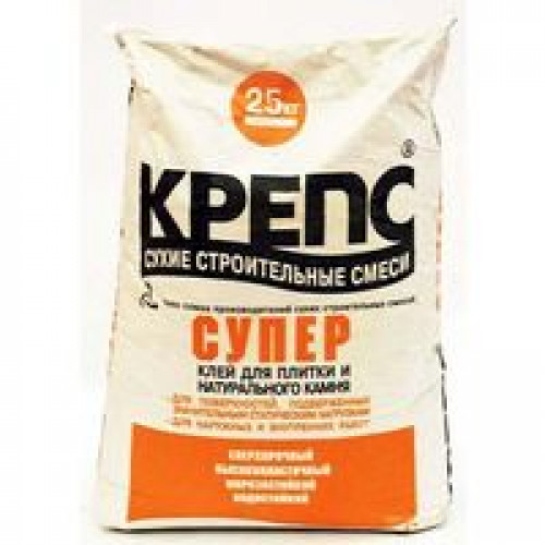 Клей для плитки Крепс Супер (C1 T) 25кг