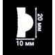 Плинтус I20 2м 20*10мм KINDECOR
